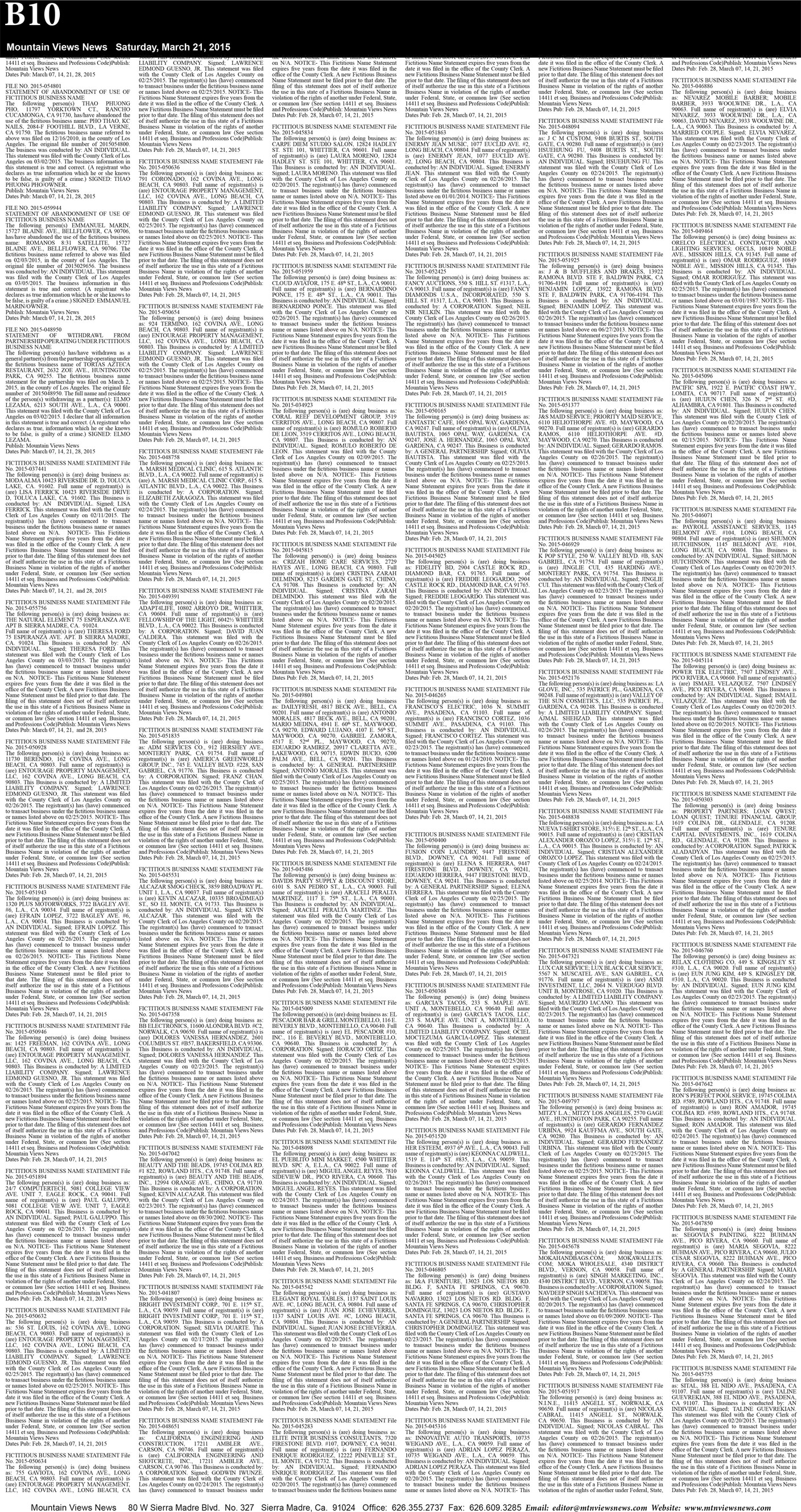 MVNews this week:  Page B:10