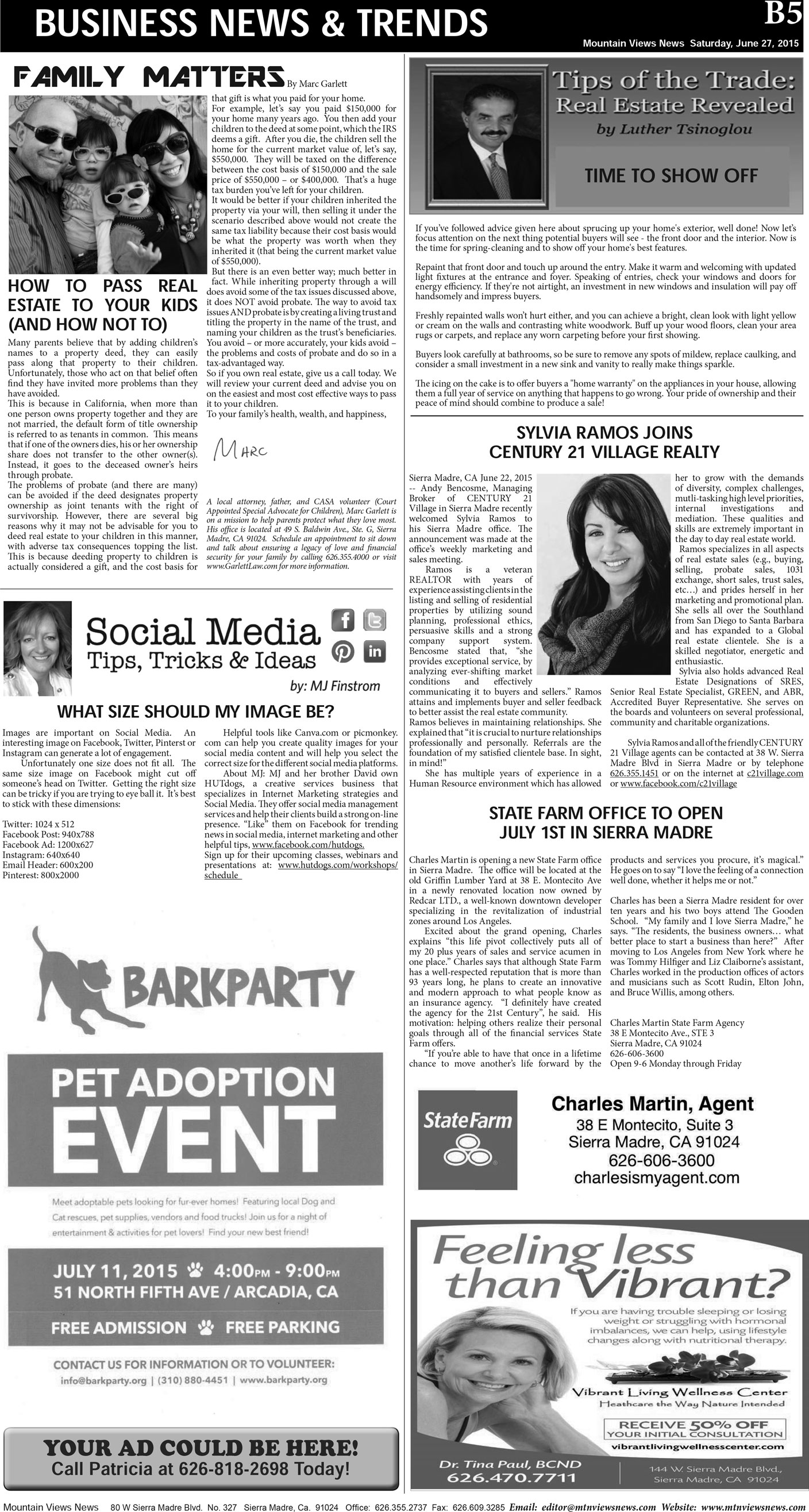 MVNews this week:  Page B:5