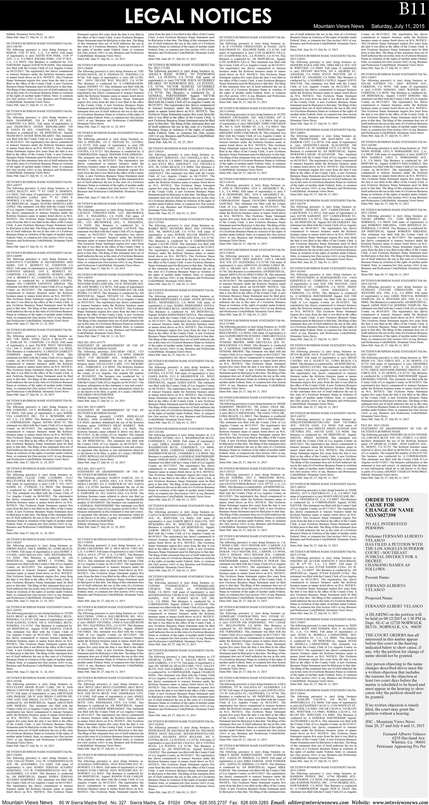 MVNews this week:  Page B:11