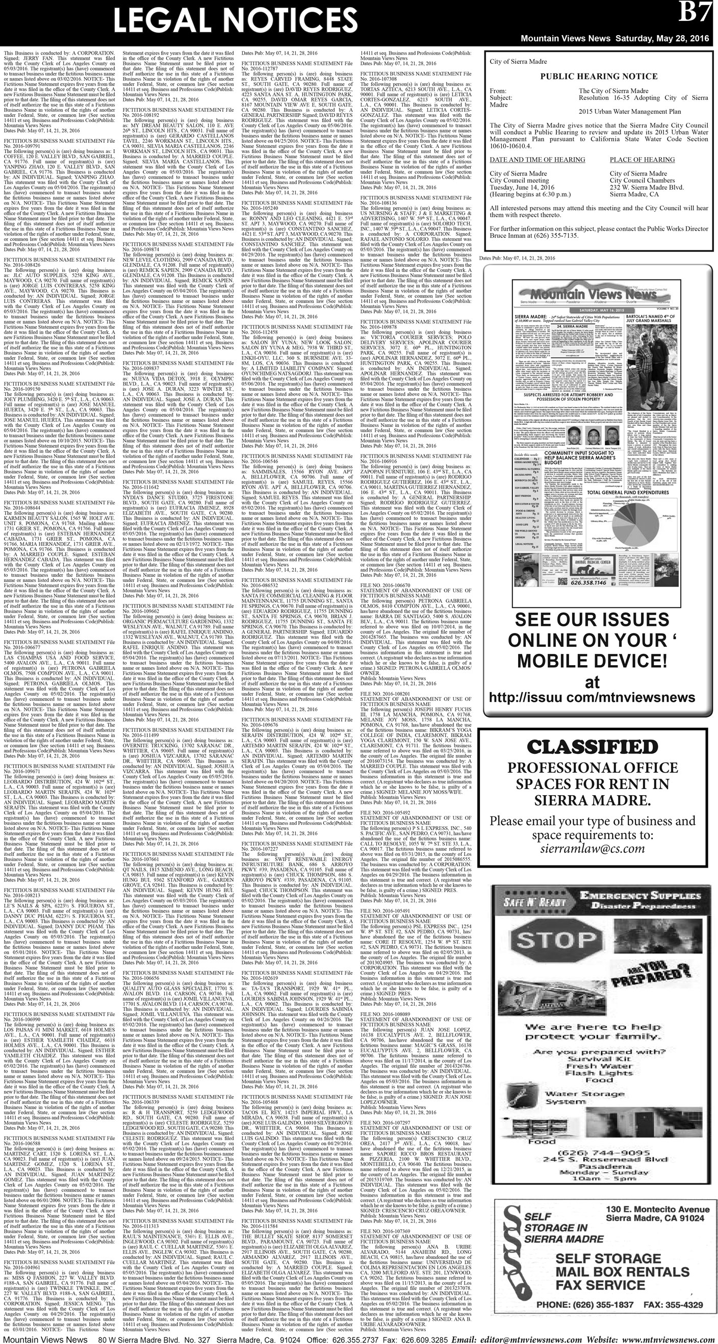 MVNews this week:  Page B:7