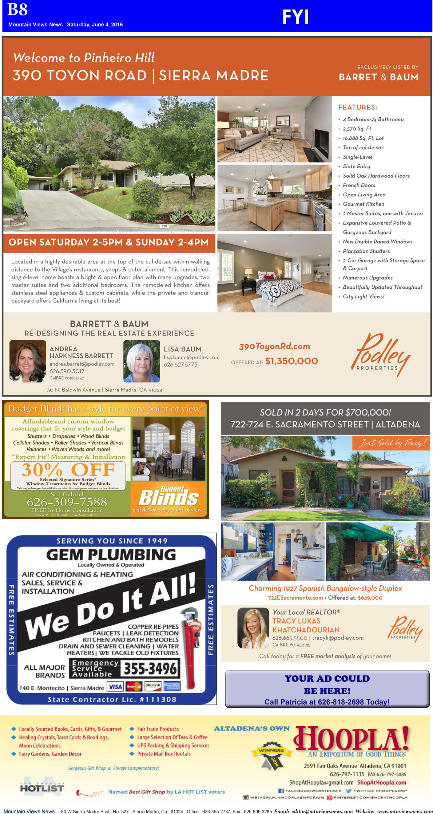 MVNews this week:  Page B:8