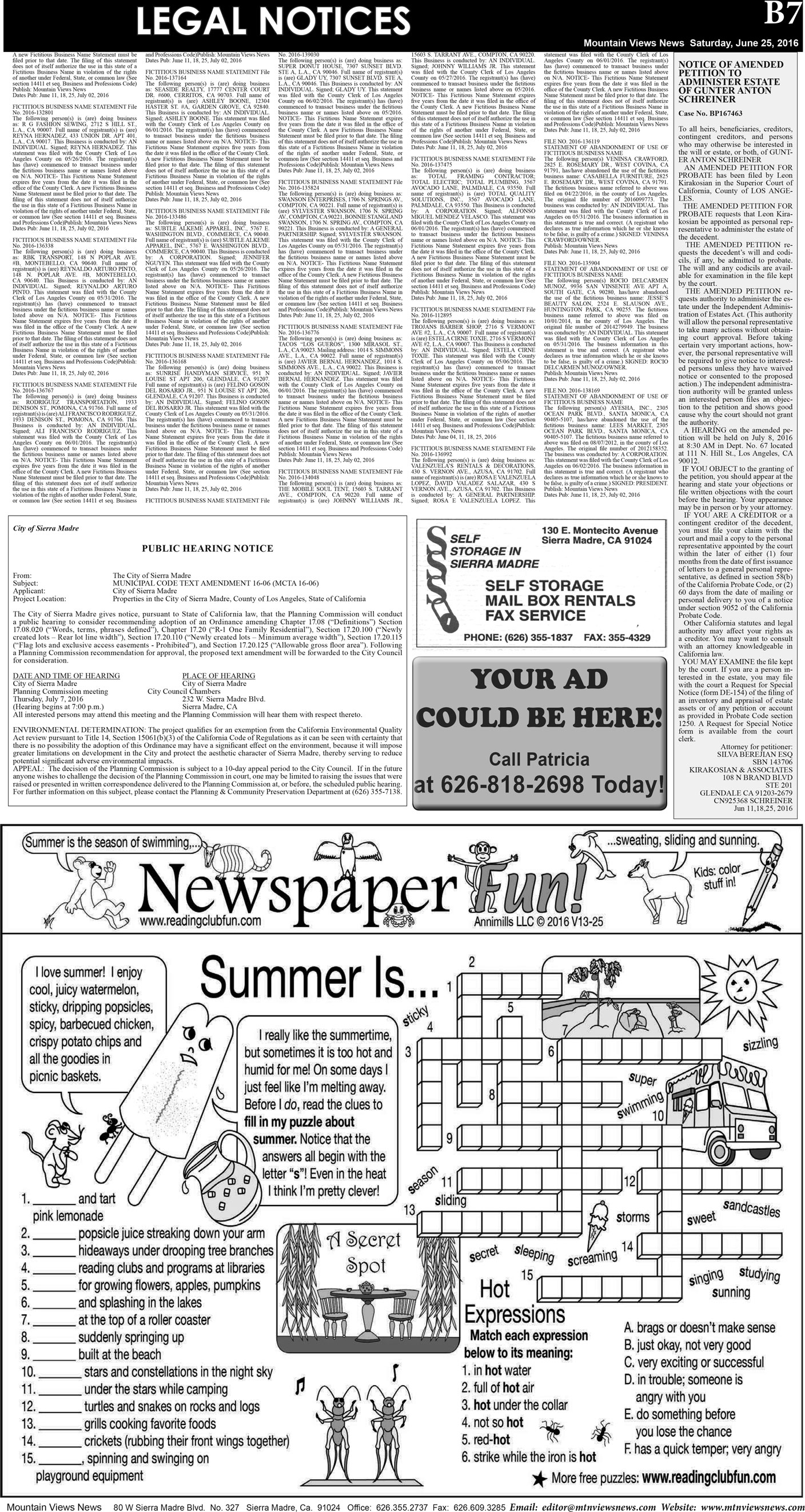 MVNews this week:  Page B:7