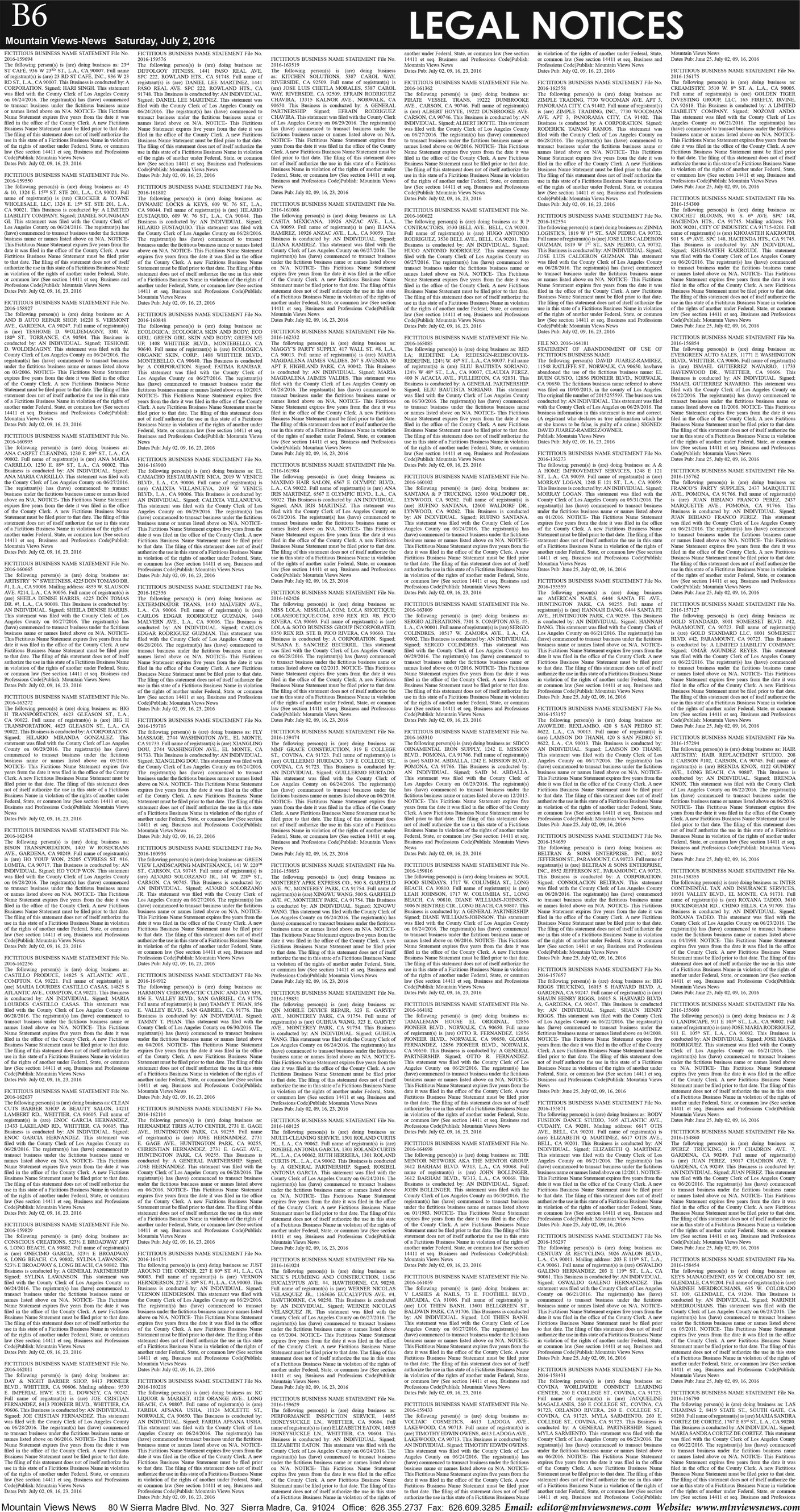 MVNews this week:  Page B:6