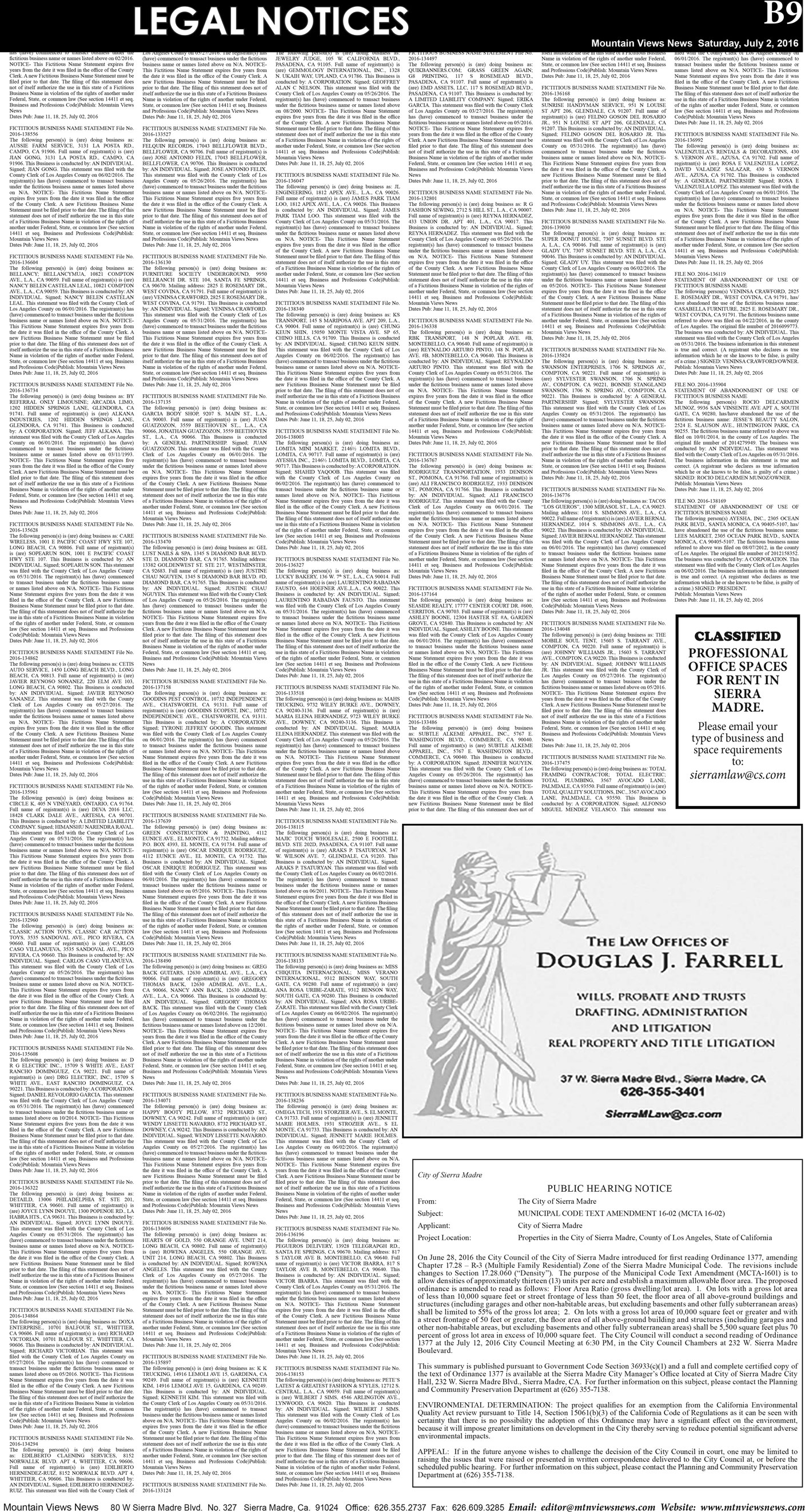 MVNews this week:  Page B:9