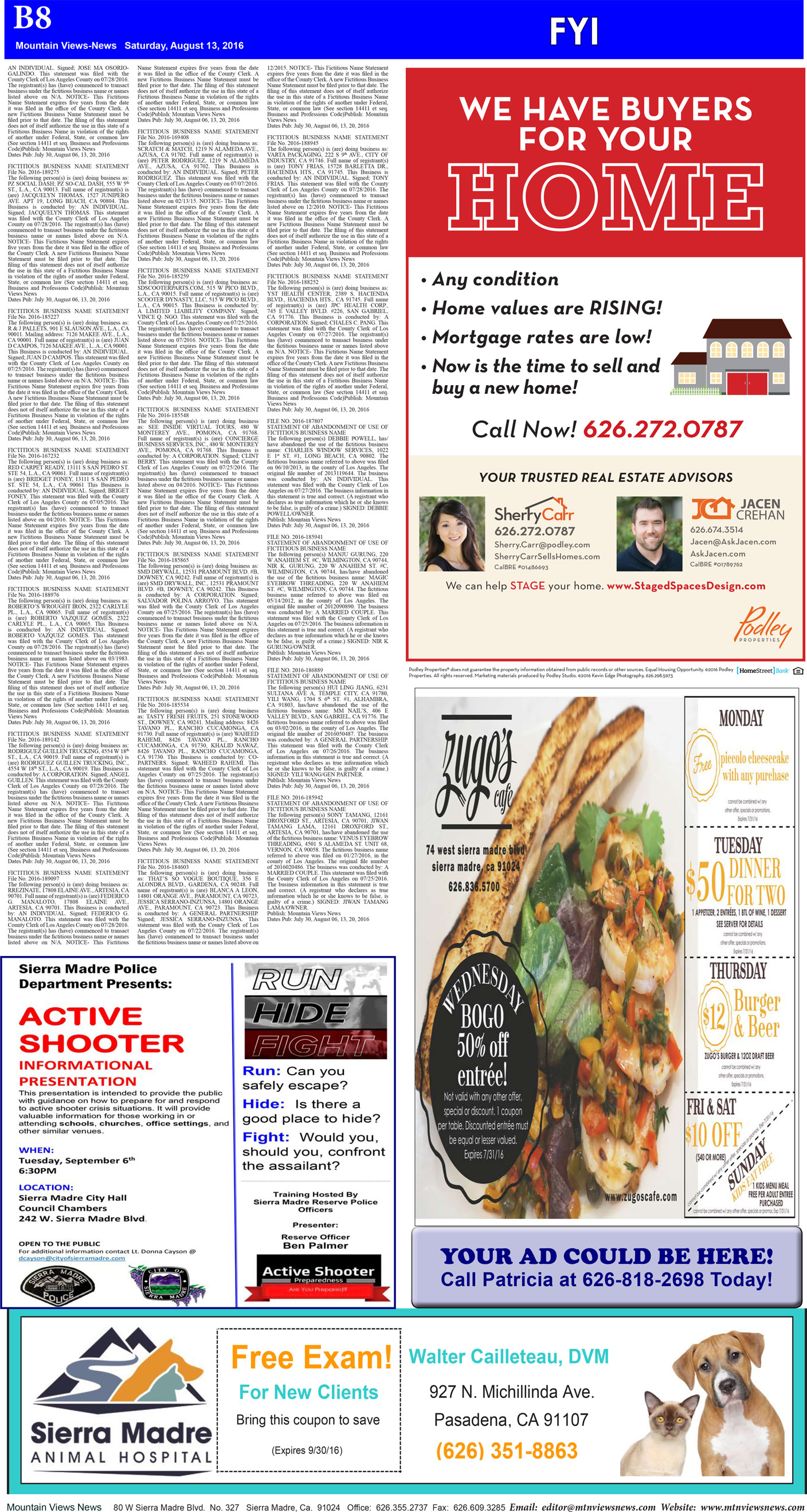 MVNews this week:  Page B:8