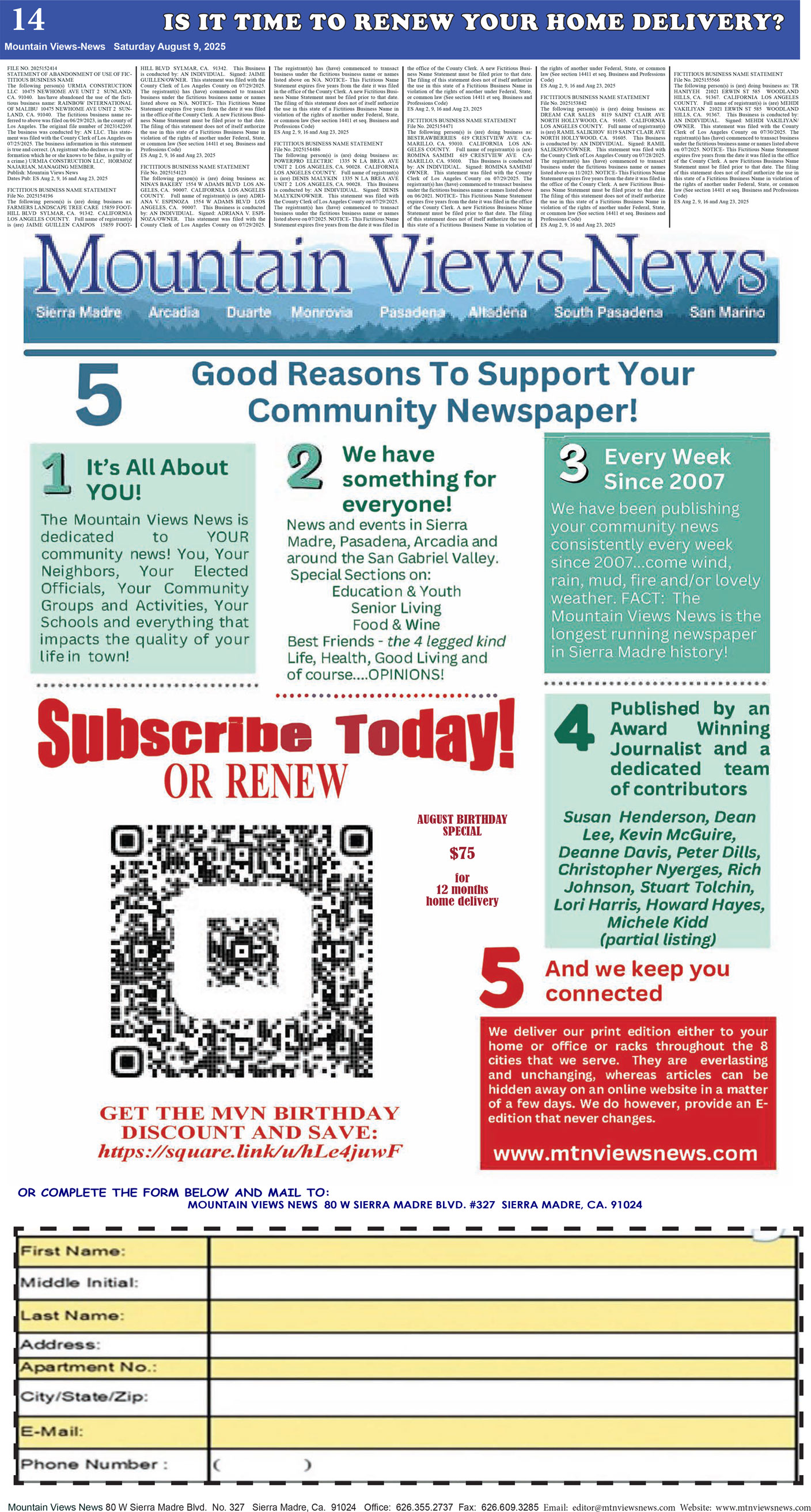 MVNews this week:  Page 14