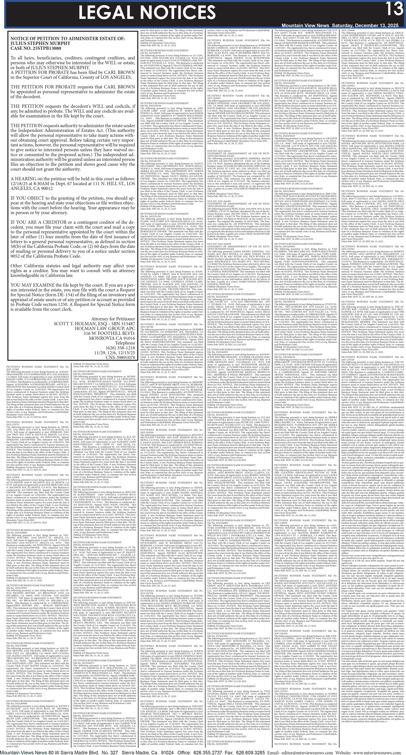 MVNews this week:  Page 13